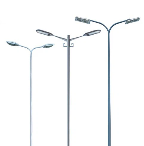 Conical Octagonal Galvanized Solar LED Street Light Pole