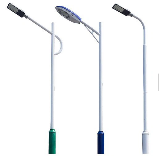 Conical Octagonal Galvanized Solar LED Street Light Pole